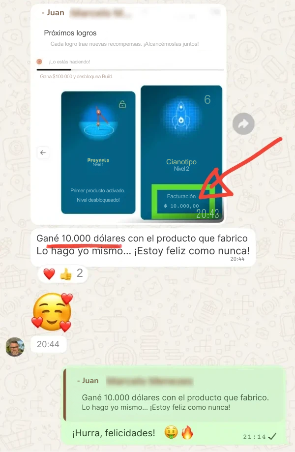 Testimonio WhatsApp 1